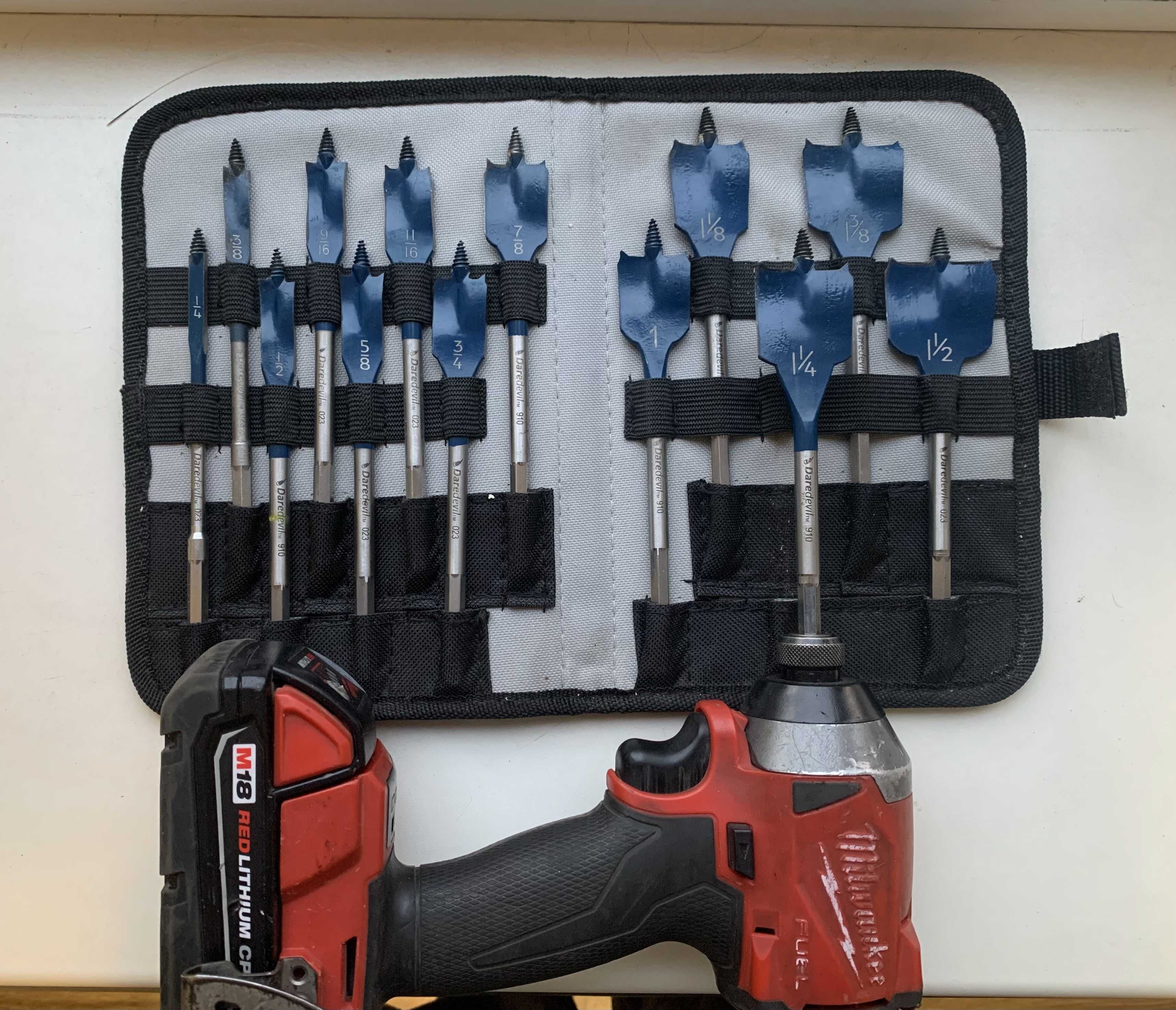 сверла перьевые Bosch Daredevil spade bit set 18 ps