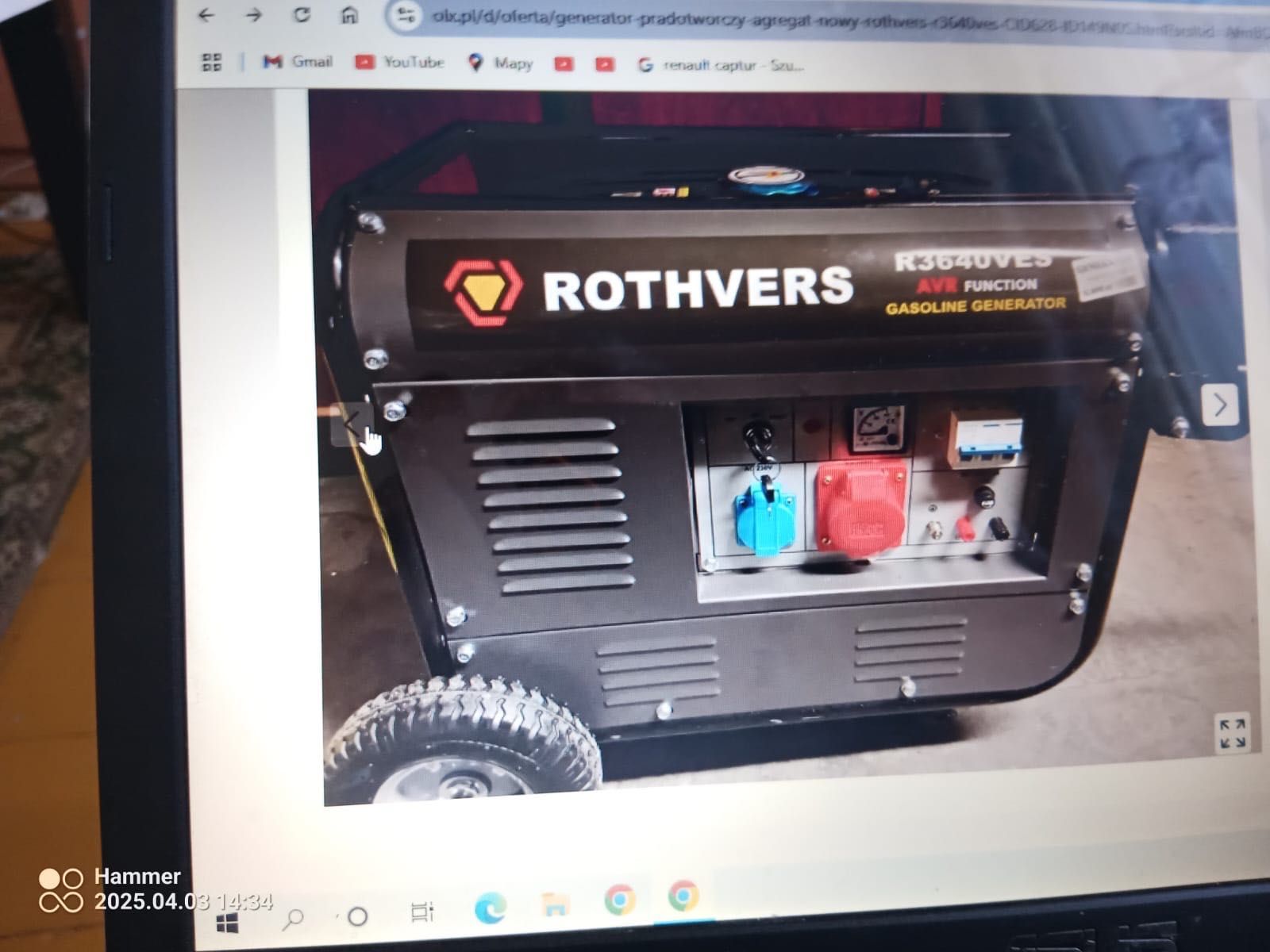 Agregat prądotwórczy Rothvers