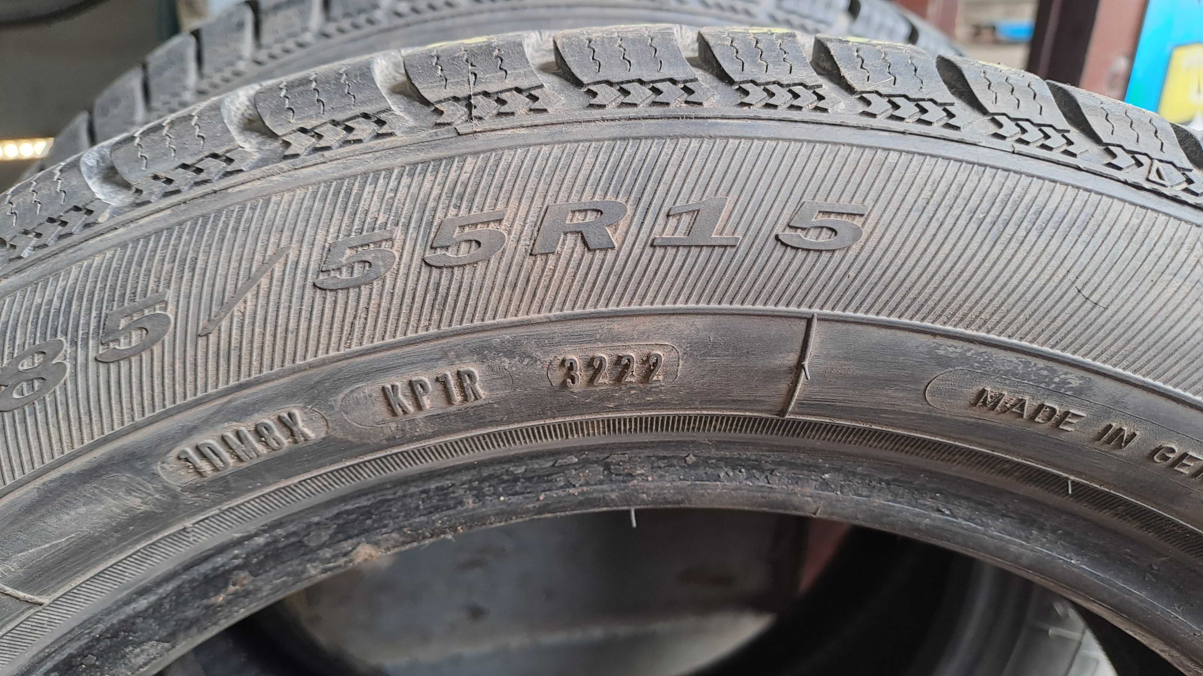 185/55r15 debica opony zimowe uzywane 2022r 7mm bieznik