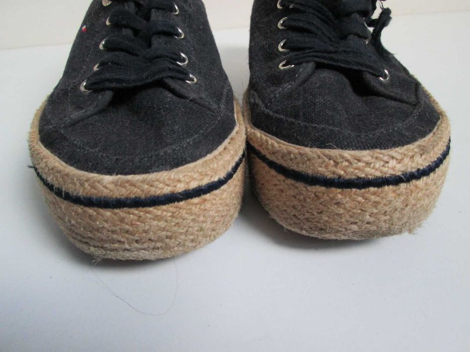Tommy Hilfiger granatowe espadryle sznurowane 38