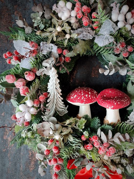 Wyjątkowy wianek świąteczny zimowy - Baśniowy Zimowy Las