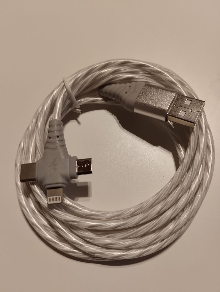 Kabel do telefonu  USB typu 3 w 1 , 2 m