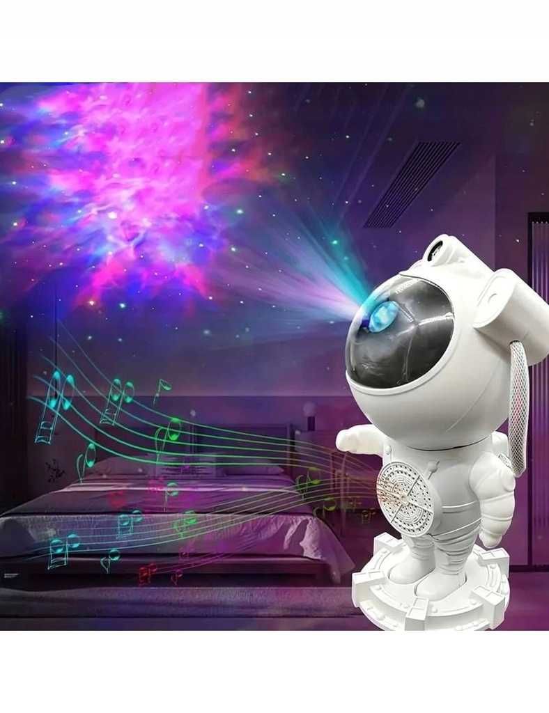 Nowy Projektor rzutnik głośnik astronauta lampka nocna bluetooth pilot