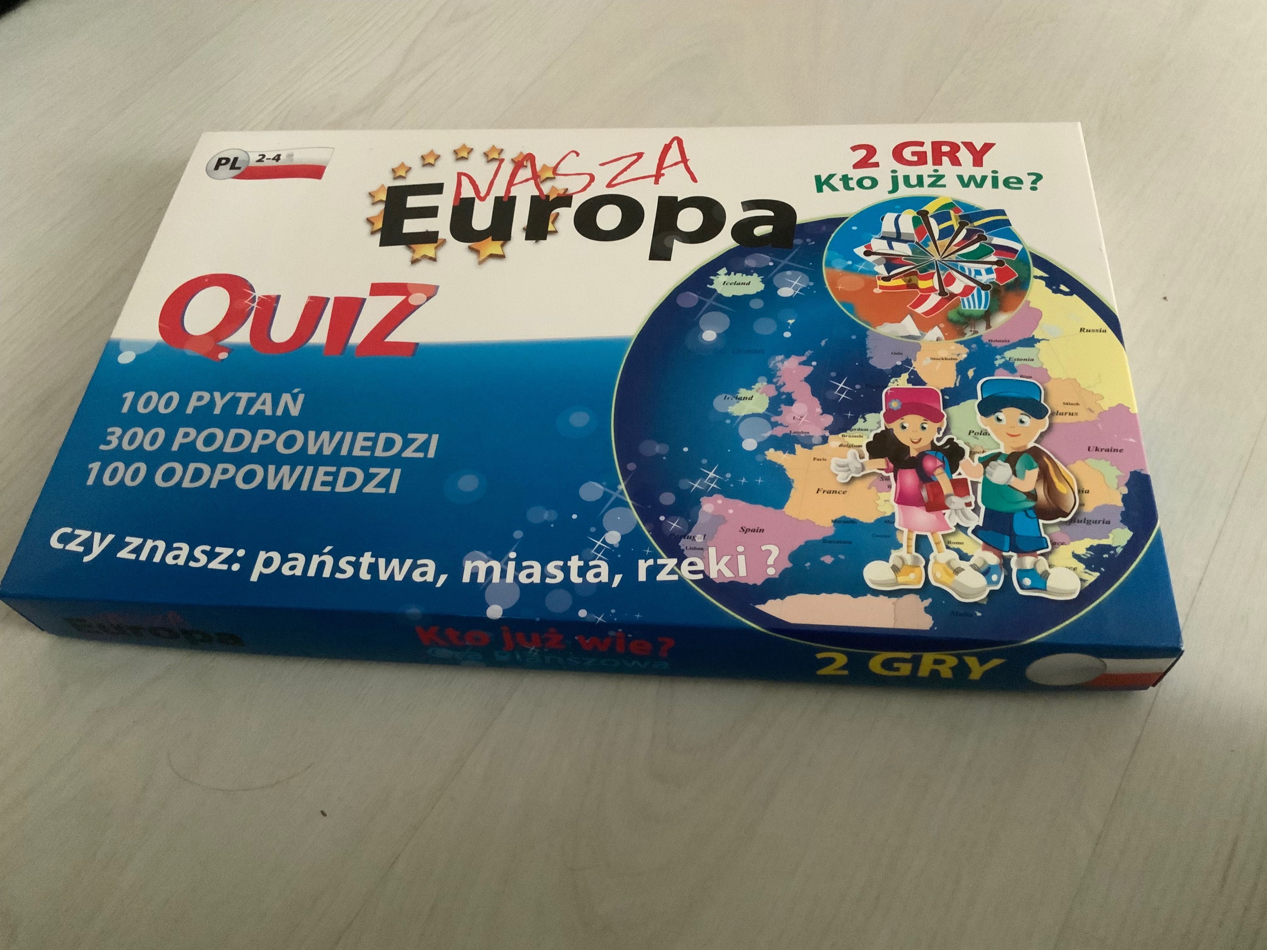 Gra  planszowa Nasza Europa  quiz