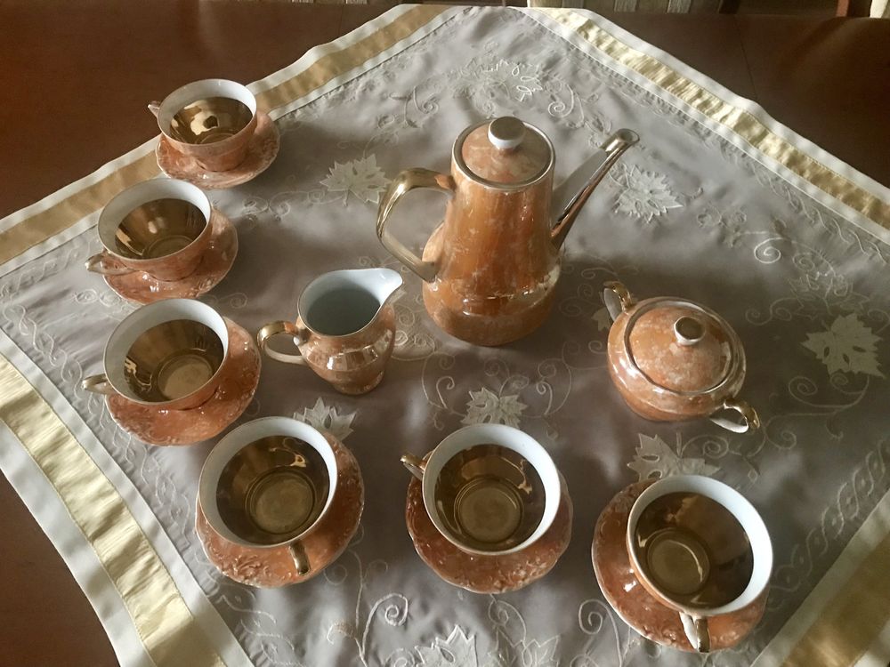 serwis kawowy Ćmielów/ Chodzież/ Wawel złocony kolekcjonerski