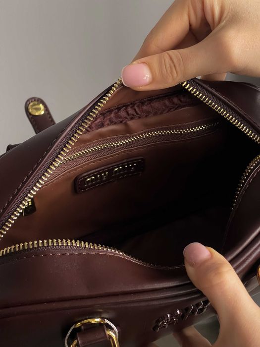 Женская сумка Miu Miu Arcadie Leather Bag Premium черный Миу Миу