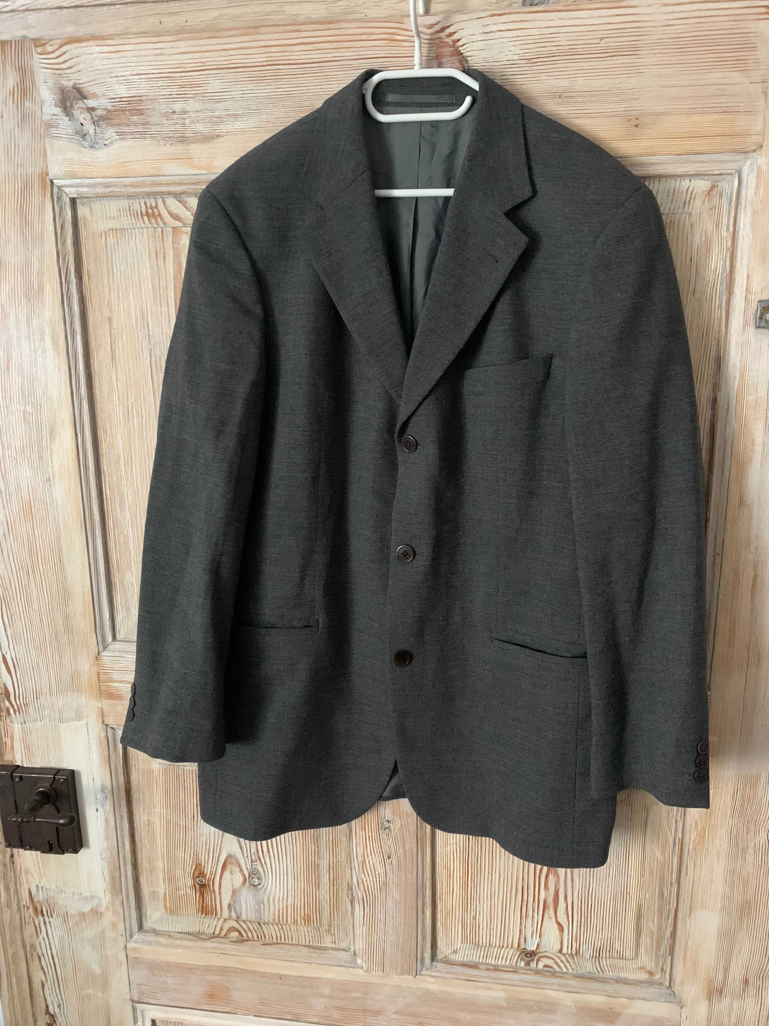 narynarka męska Hugo Boss vintage dziewicza wełna grafit wool casual