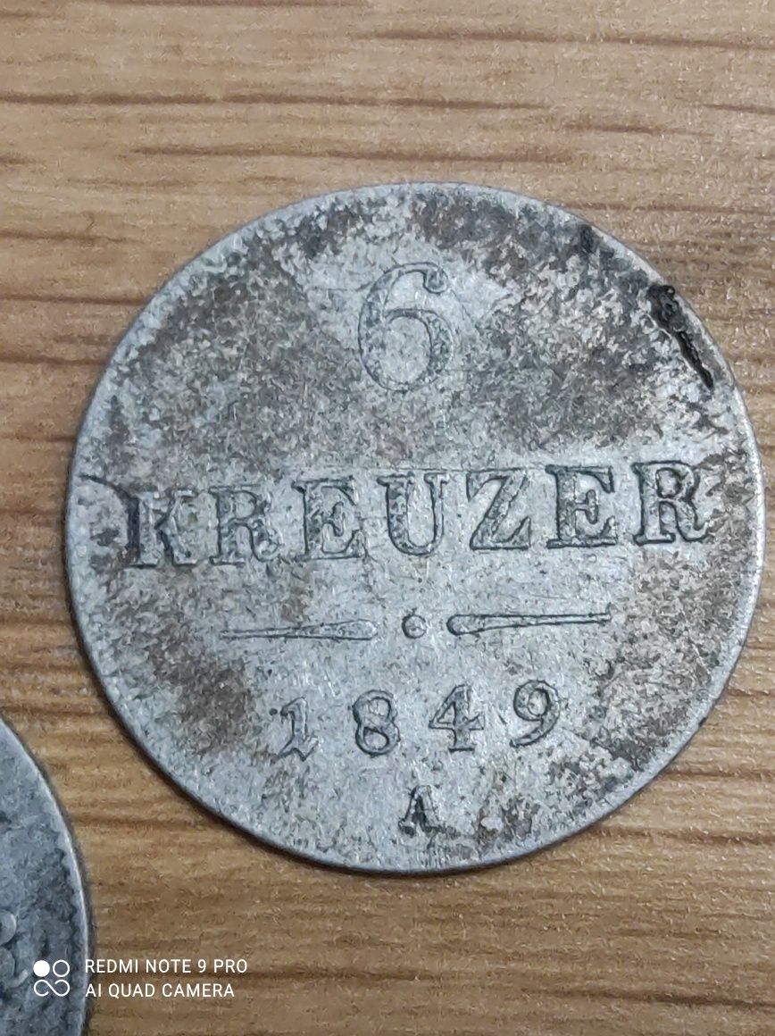 Stare monety srebro 6 kreuzer
