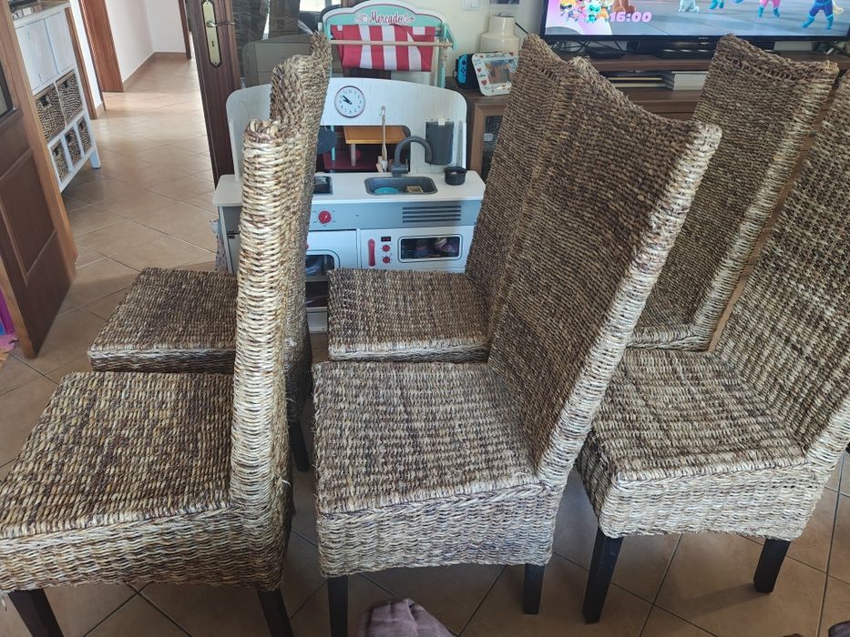 Conjunto 6 cadeira de verga