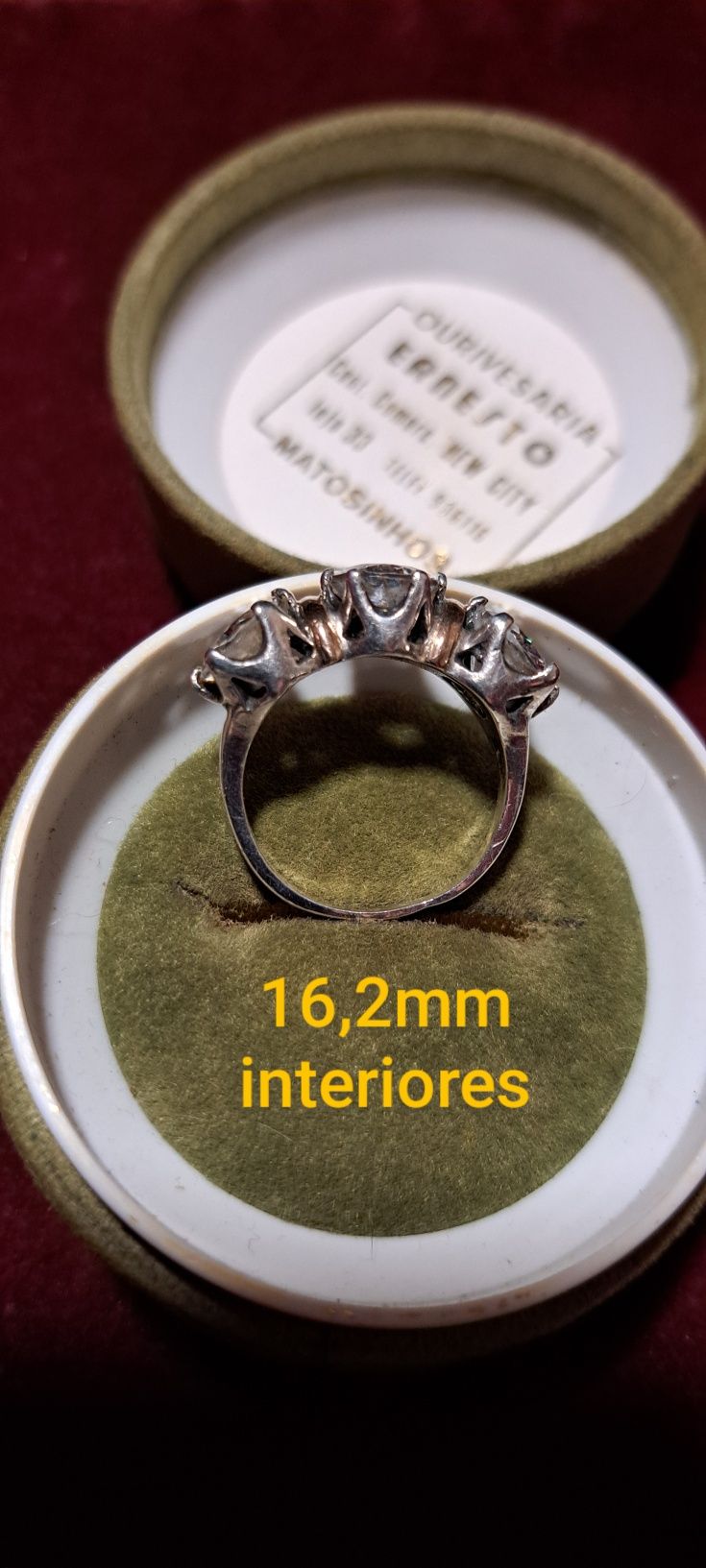 Anel vintage em Prata e Ouro.