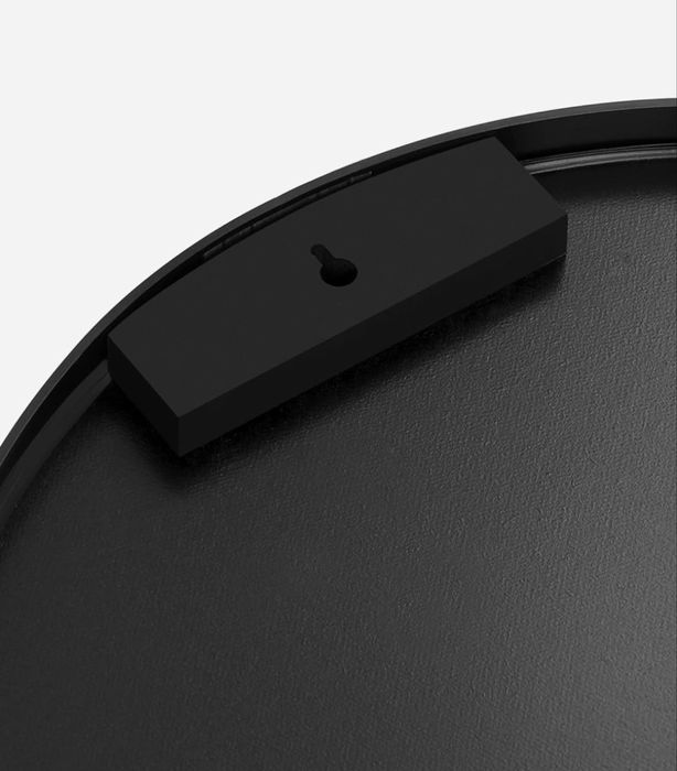 Lustro ścienne okrągłe salon łazienka sypialnia śr. 61cm czarny