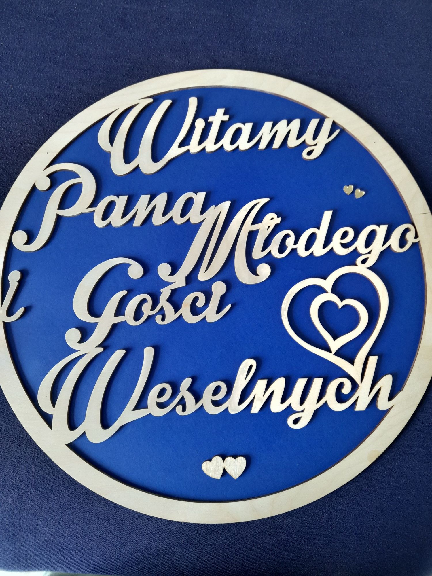 Obręcze drewniane dom panny młodej i witamy pana młodego
