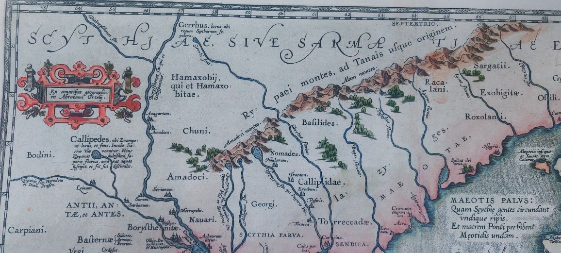 Карта Черного моря (Понт Эвксинский), Северного Причерноморья и Крыма
