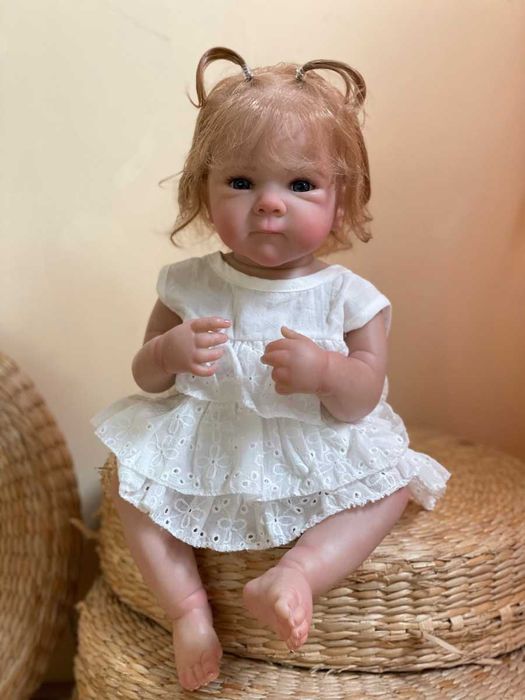 Lalka Dziewczynka Z Włosami Otwarte Oczy 100% GUMOWA Możliwość Kąpieli