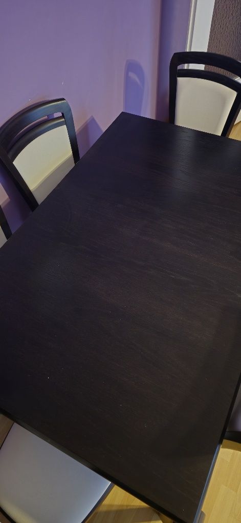 Stylowy stół i 6 krzesel wenge