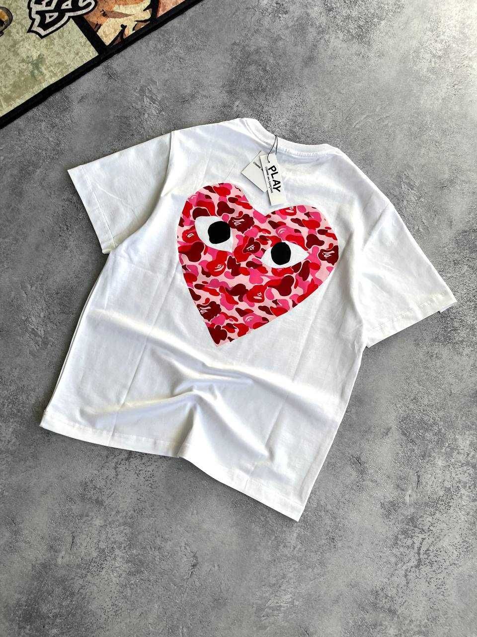 Оверсайз Футболка PLAY Comme des garcons (Heart) з бірками