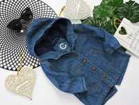 Cubus - jeansowa kurteczka parka , szop r 74