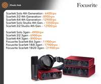 Focusrite Scarlett Solo 2i2,4i4,8i6,18i 8 20 studio 3rd 4th Generation