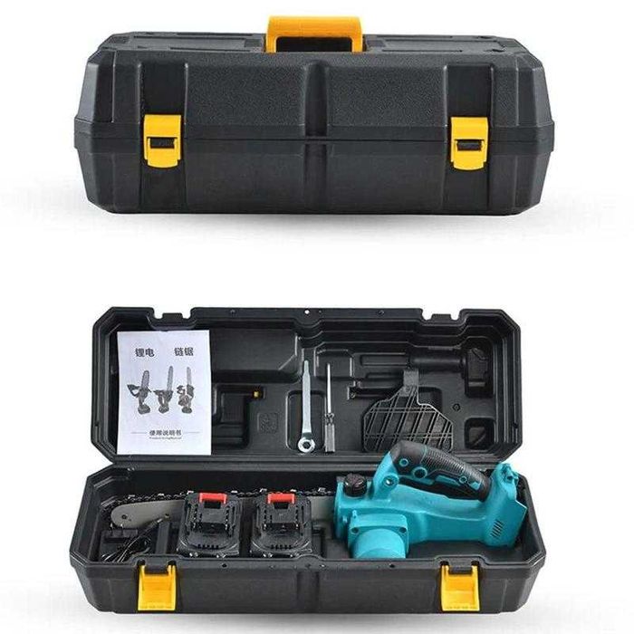 Аккумуляторная цепная пила 12" с 2-мя аккумуляторами в кейсе смасл бак