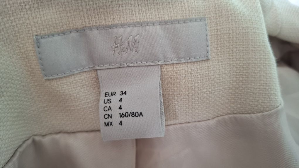 Marynarka lniana H&M rozmiar XS 34