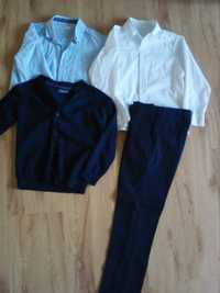 Eleganckie spodnie, koszule, pulower 116-122