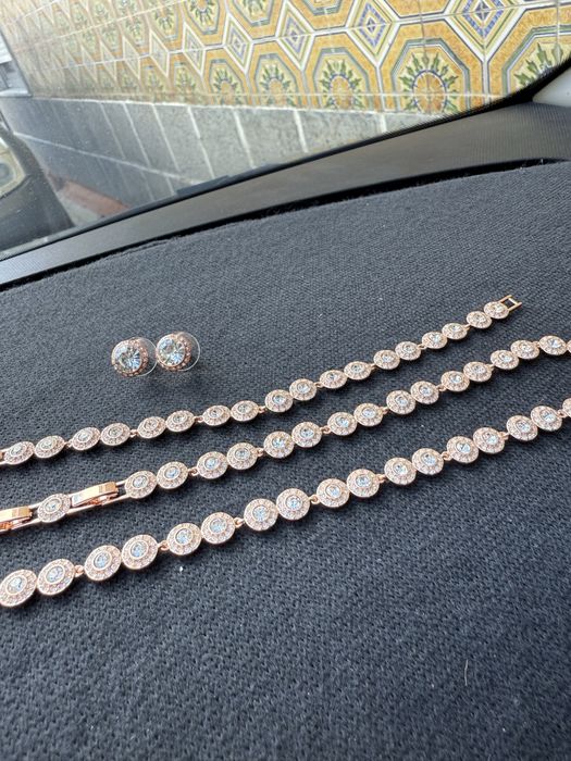 Conjunto Swarovski Rose Gold