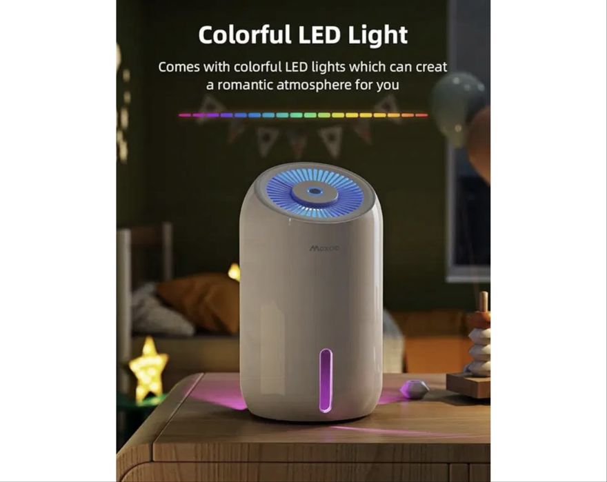 Osuszacz powietrza elektryczny 860ml, cichy, LED Maxcio