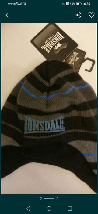 Lonsdale czapka nowa 4-5 lat