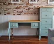 Biurko drewniane retro vintage hemnes leksvik sekretarzyk ludwikowskie