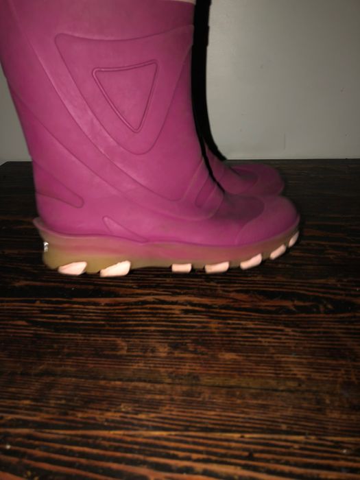 Резиновые сапожки на ножку 19,3см с тёплым вкладышем.