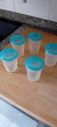 5 copos armazenamento de leite materno