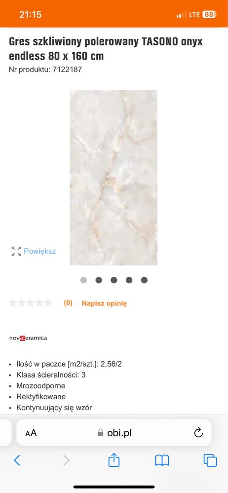 Płytki marmur obi beżowe