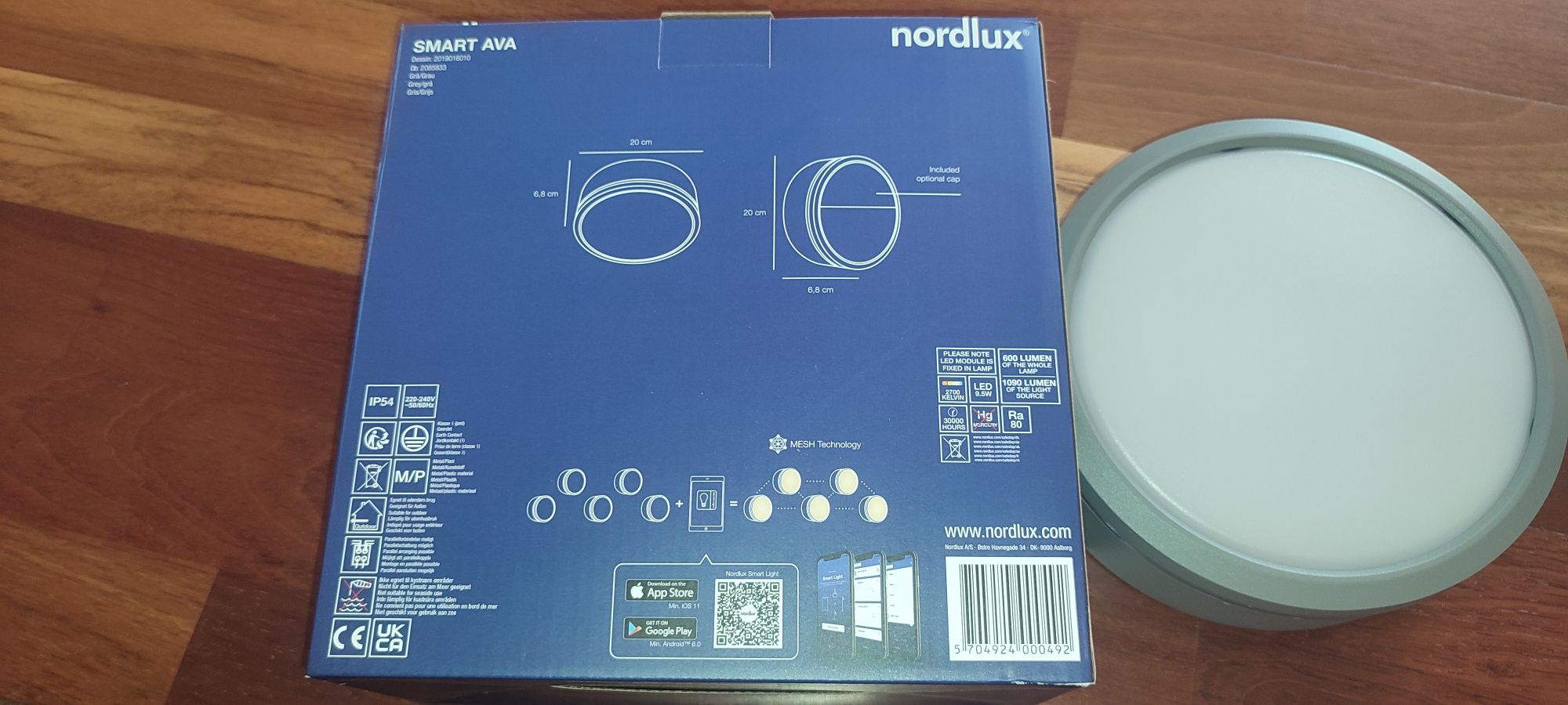 Plafon lampa led sterowana telefonem sufitowa ścienna kinkiet Nordlux
