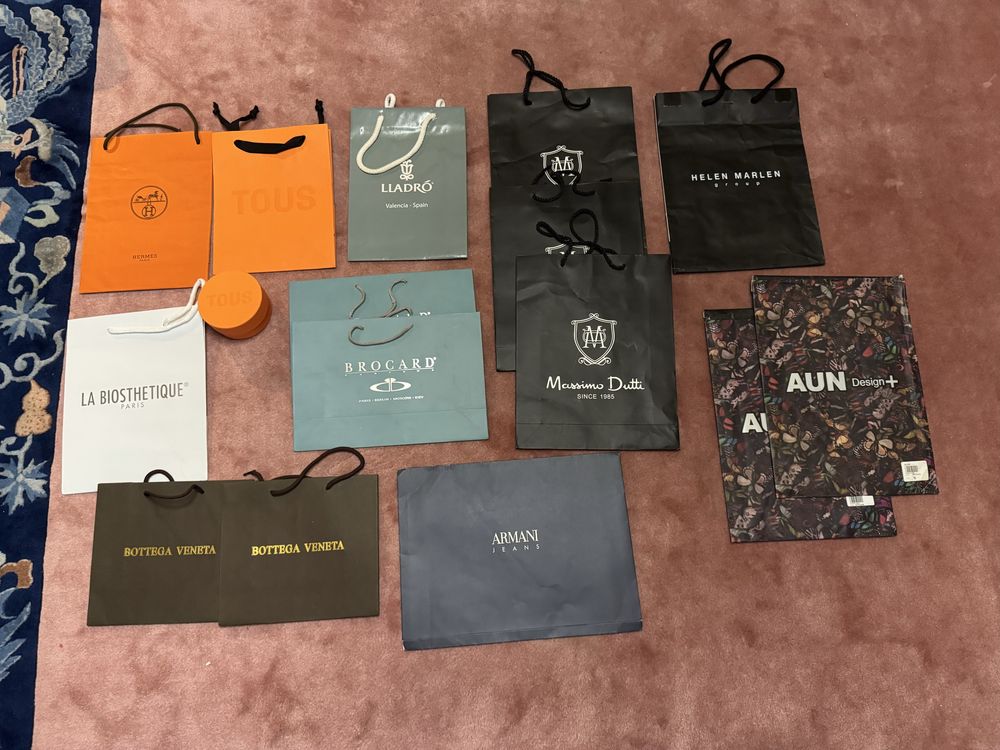Падочные брендовые пакеты Maxmara Loius Vuitton Hermes Tous Burberry