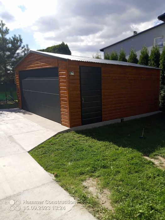 Garaż blaszany, wiata. WZMOCNIONY PROFILAMI. Producent. CAŁA Polska