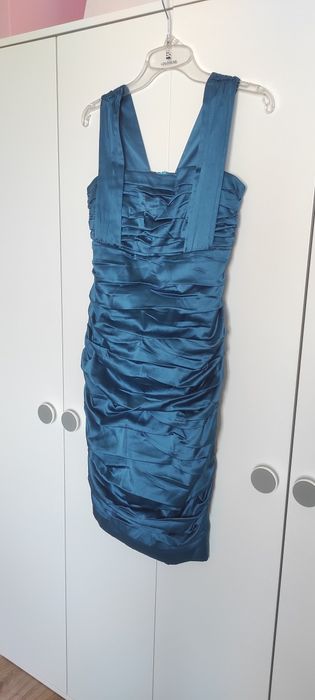 Turkusowa sukienka r. 36. Stan idealny