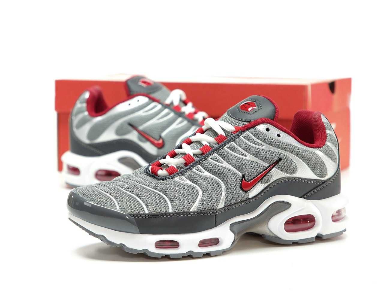 Кроссовки Nike Air Max TN Plus Grey/Red Swoosh