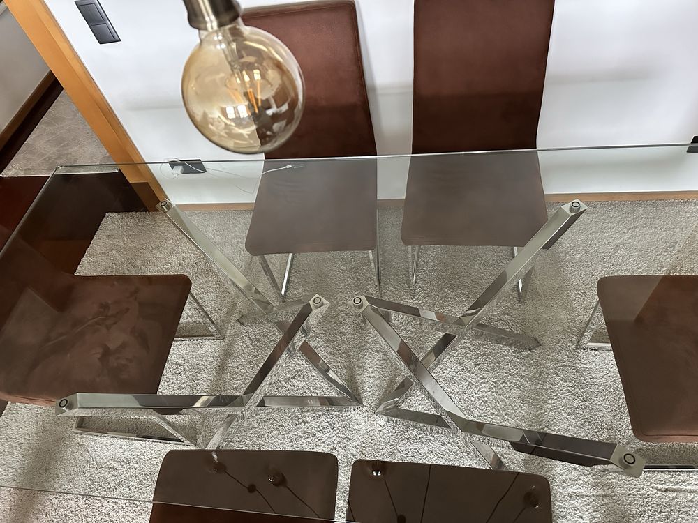 Conjunto de jantar, mesa e cadeiras ANTARTE