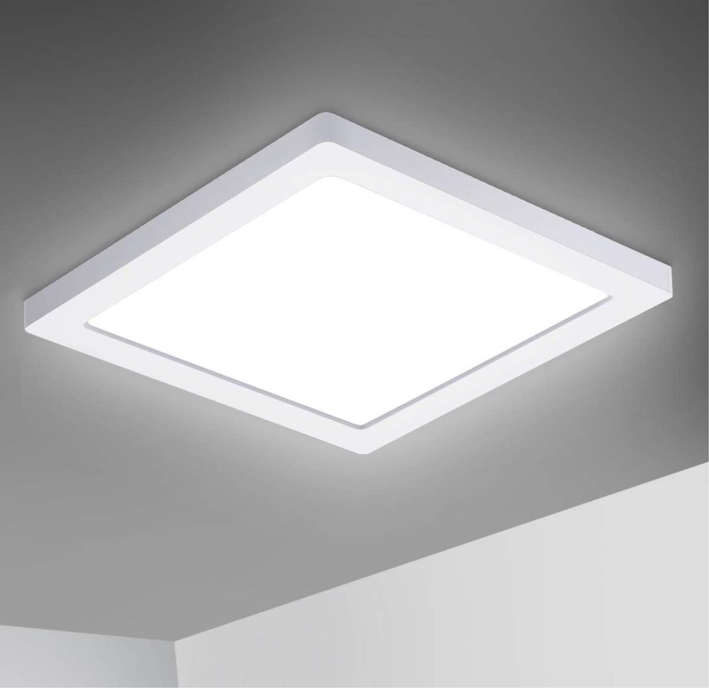 Oeegoo Lampa sufitowa LED, płaska, 13 mm, lampa kuchenna, panel 24 W,