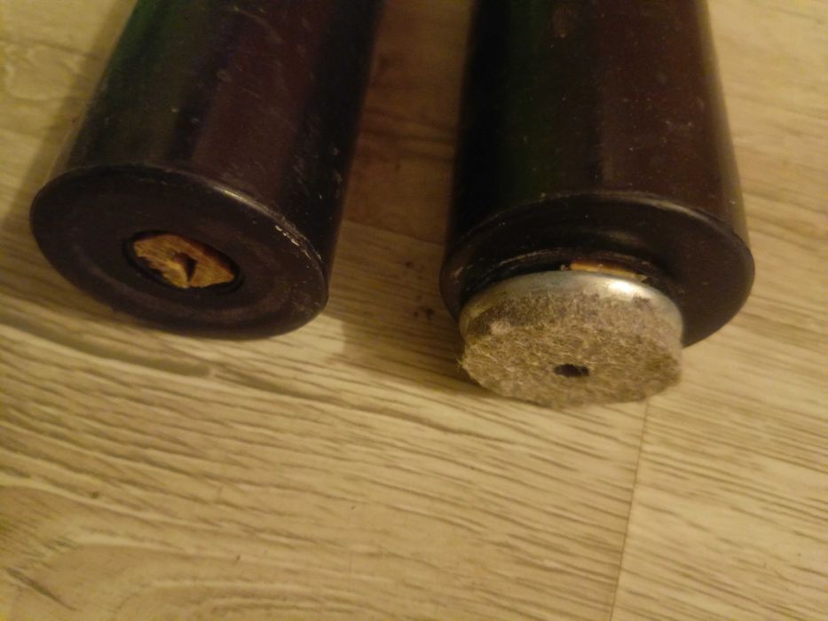 2 czarne nogi do mebli 13cm