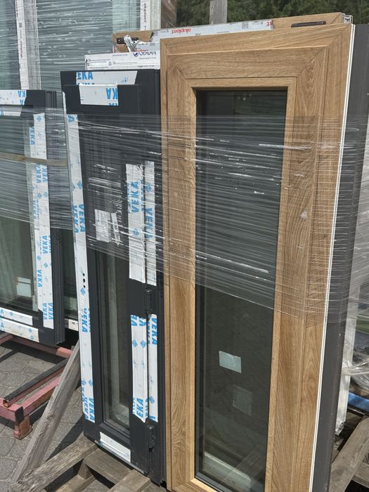 Okno antracyt  127x150  drzwi balkonowe taras okno witryna fix