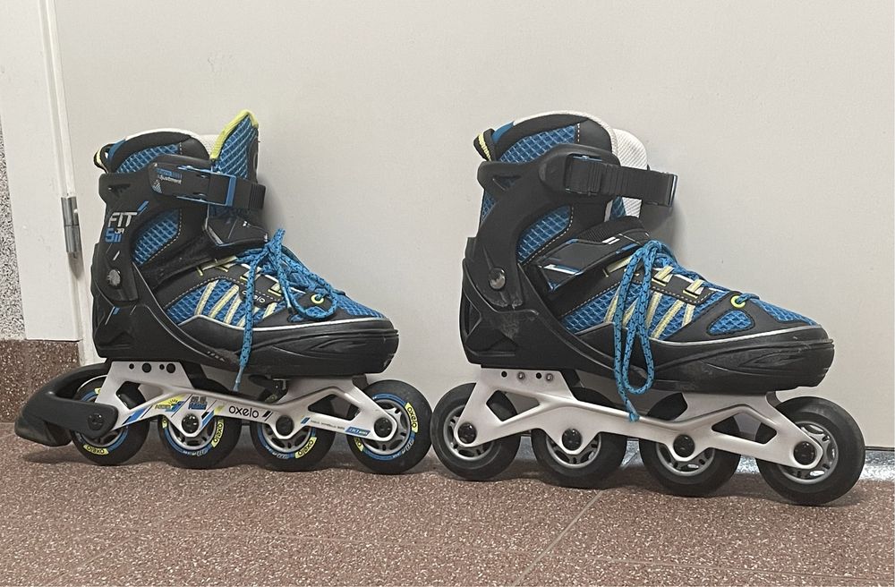 Rolki Oxelo Fit jr 5 Niebieskie + Ochraniacze Gratis