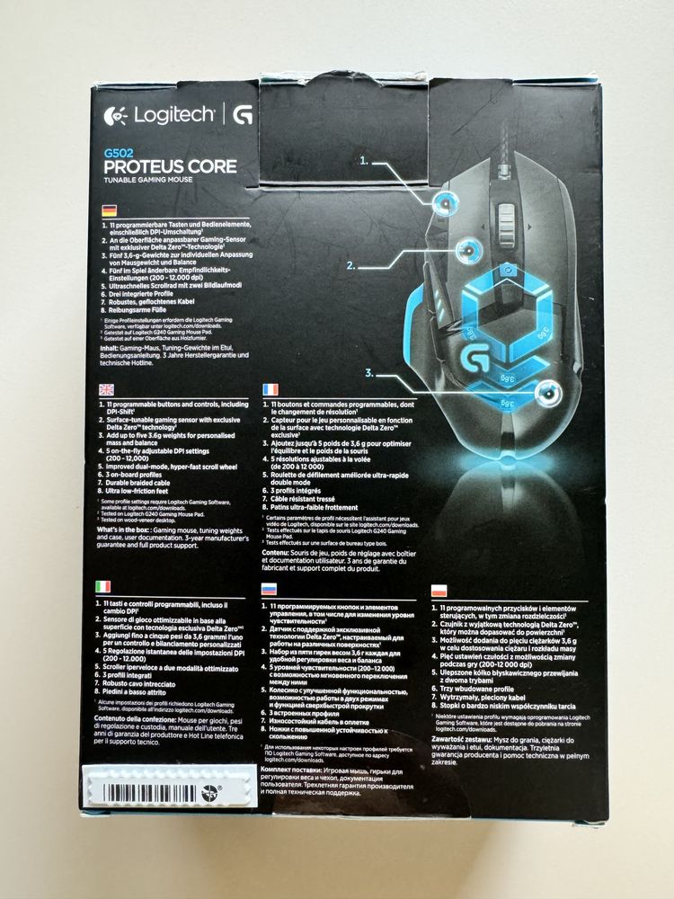 Myszka gamingowa Logitech G502 Proteus Core