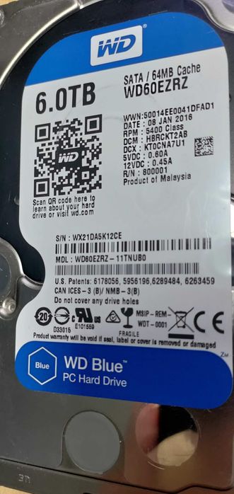 Жорсткий диск 3.5 HDD 6 TB 6000 GB WD Western Digital не робочі