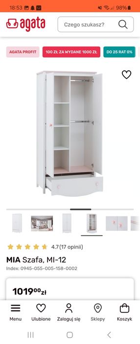 Szafa dla dziewczynki