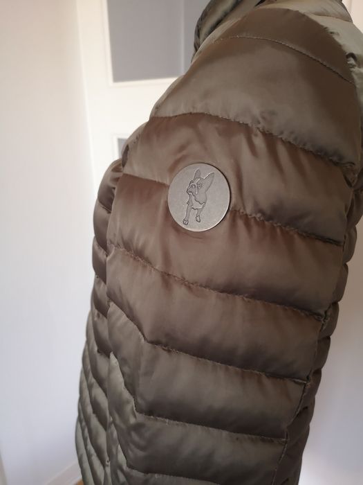 Puchowa, przejściowa kurtka, khaki, rozm. S