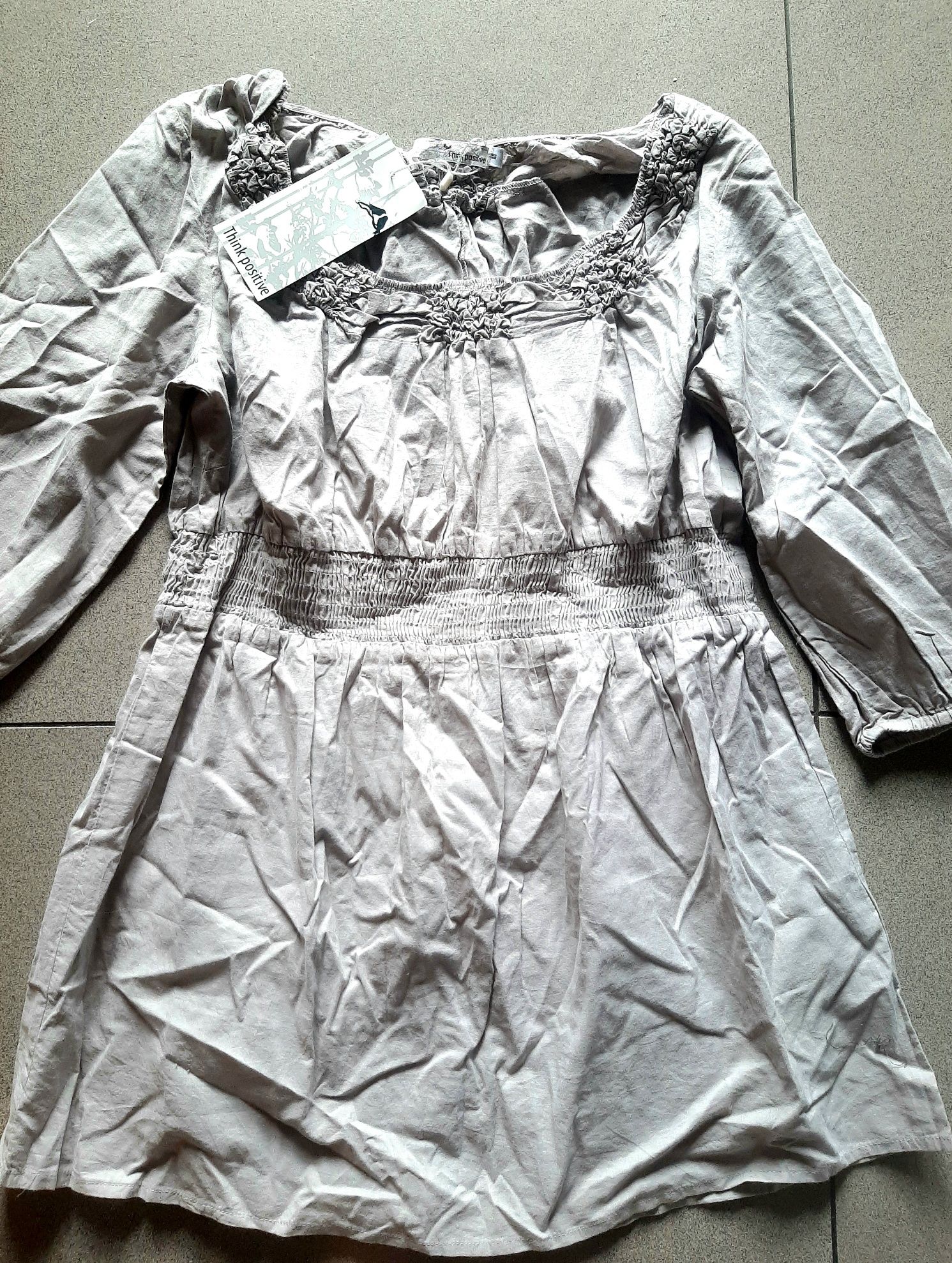 Tunika bluzka bawełna haft Nowa Zara M