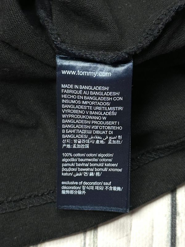 Tommy Jeans Cienka Bluza Crewneck Męska Logowana Czarna r. L