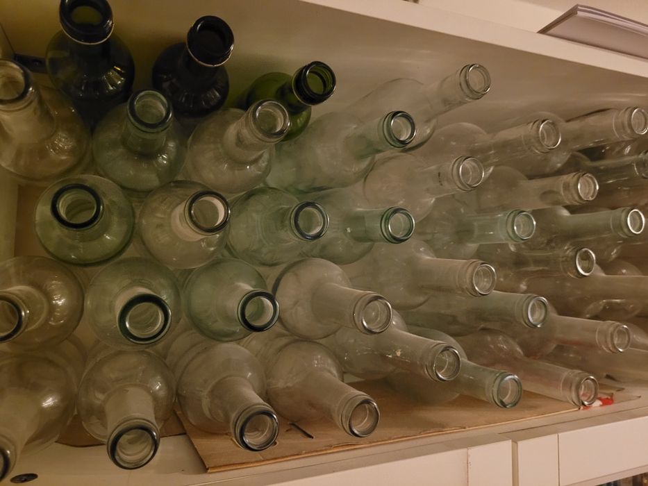 50x butelka do wina 0,75 L białe czyste bez etykiet butelki ma wino