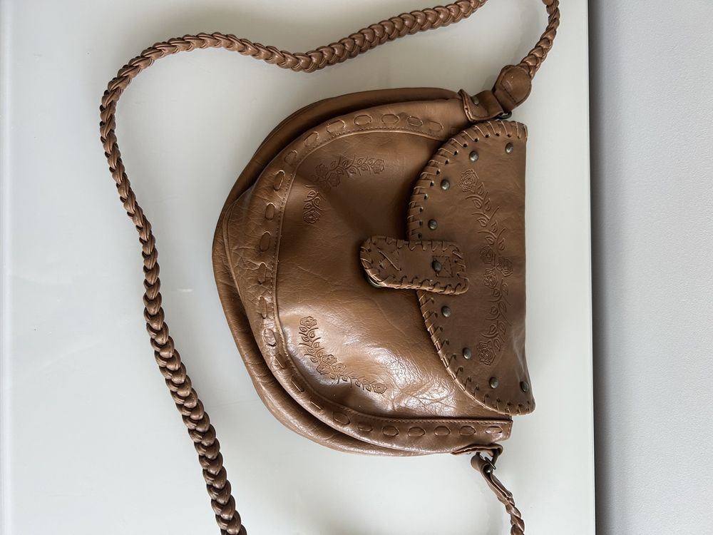 Torebka torba listonoszka na długim pasku boho vintage